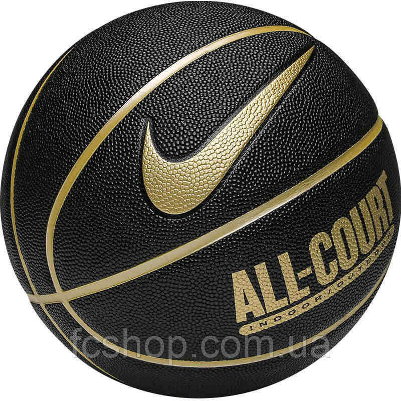 М'яч баскетбольний Nike All Court 8P DEFLATED N.100.4369.070.07, Чорний, Розмір (EU) — 7