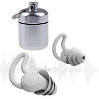 Беруші стрільці тактичні для військових, ЗСУ (пасивні) Shooter Plugz Light Grey, 3 витки