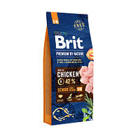 Brit Premium by Nature Senior S+M (Брит Премиум Нечурал Сеньйор С+М) корм для стареющих мелких и средних собак 8 кг.