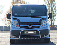 Кенгурятник усатый d60 на Opel Vivaro 2001-2014+ защита с дополнительными дугами на Опель Виваро