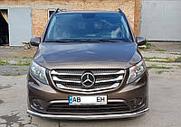 Кенгурятник УС одинарный d60 для Mercedes W447 Vito 2014+ d60 Передняя защита на мерседес вито