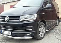 Боковые пороги площадка Volkswagen T6 2015+ короткая база L1 фольксваген