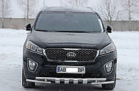 Кенгурятник на Kia Sorento 2015+ SHARK передний двойной ус Защита бампера