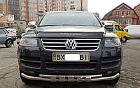 Кенгурятник для Volkswagen Touareg 2002-2010 подвійний вус Захист бампера SHARK