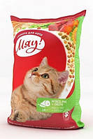 Сухой корм "МЯУ!" для взрослых кошек с мясом, рисом и овощами 14 кг
