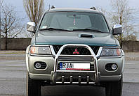 Кенгурятник на Mitsubishi Pajero Sport 1996-2008 высокий усиленный