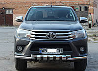 Кенгурятник на Toyota Hilux 2015+ УС SHARK двойной