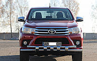 Кенгурятник на Toyota Hilux 2015+ УС SHARK двойной