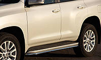Боковые пороги трубы на Toyota Land Cruiser Prado 150 2009+ Боковые пороги