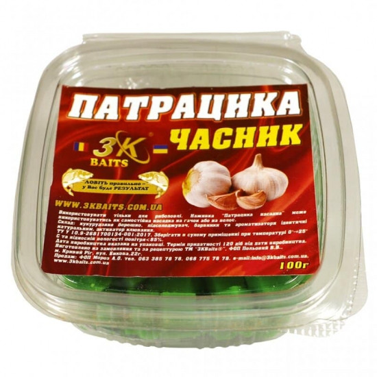 Патрацика 3KBaits насадочна часник 100г (3к15003), фото 1