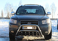 Кенгурятник на Hyundai Santa Fee 2006-2012 d60 передняя защита бампера из нержавеющей стали