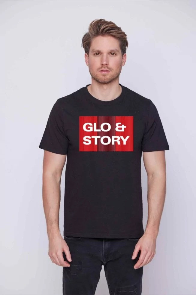 Футболка чоловіча трикотажна з логотипом GLO STORY