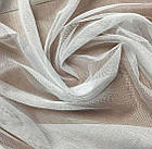 Ціна за 2 м! Тюль однотонний на бамбуковій основі. Колір: Білий, фото 5