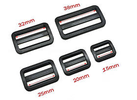 Перетяжка пластикова 25 мм колір чорний