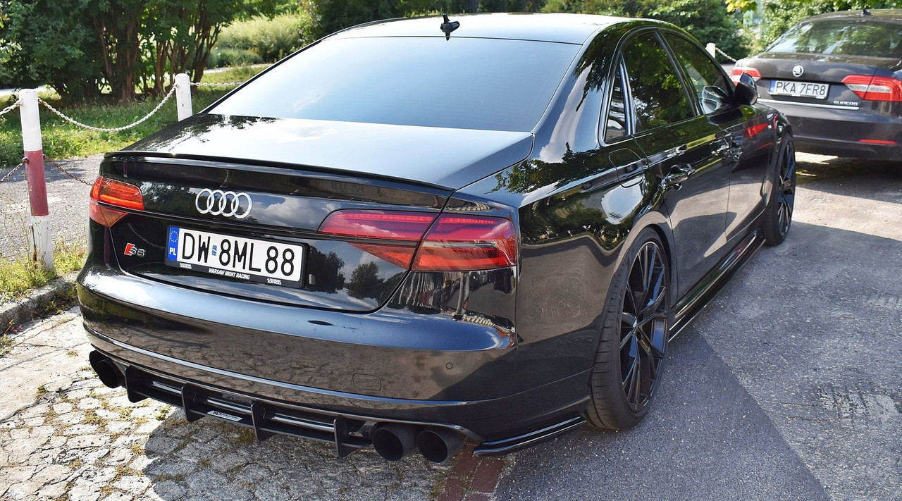 Дифузор Audi S8 D4 (15-18) тюнінг елерон обвіс (V2)