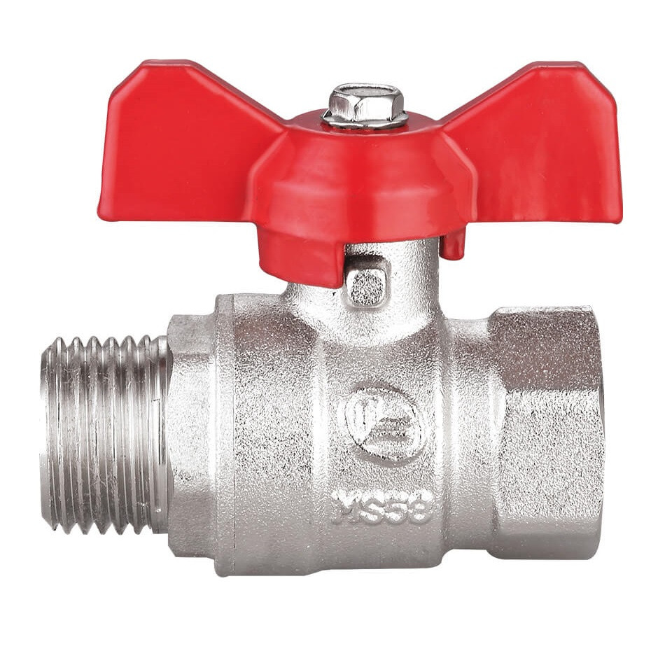 Кран шарової латунний Duble-lin Base з метеликом 1/2" ВН (78-079)