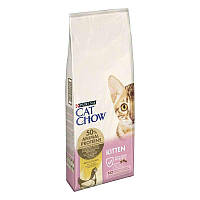 Сухой корм Purina Cat Chow (Кет Чау) Kitten для котят с курицей 15 кг
