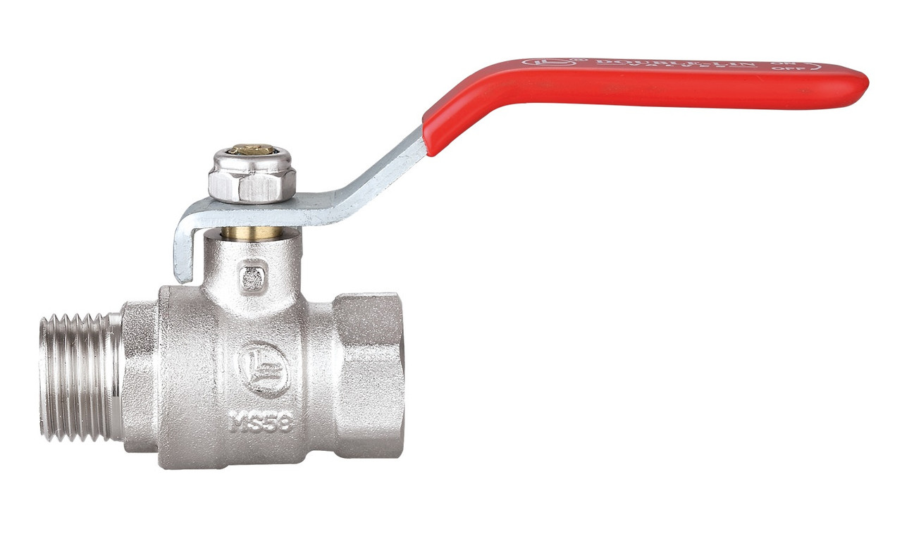 Кран шарової латунний Duble-lin Base з ручкою 1/2" ВН (78-069)
