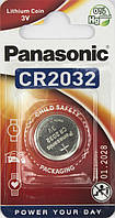 Батарейка Panasonic CR2032/1bl 3V lithium(12)