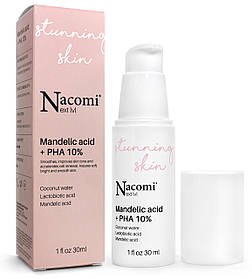 Пілінг-сироватка с мигдальною кислотою и 10% PHA Nacomi Next Level Mandelic Acid + PHA 10%, 30 ml.