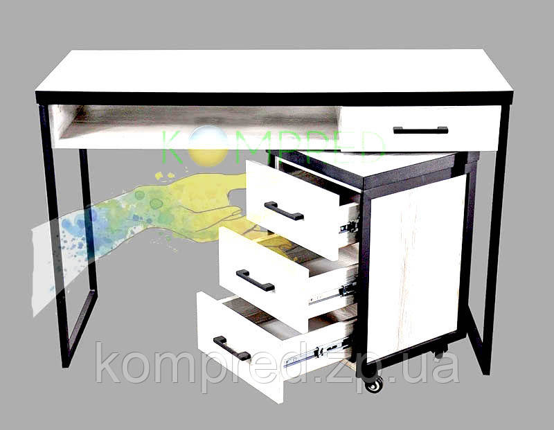 Стіл комп’ ютерного з тумбой 1200х500х800мм OL269, фото 1