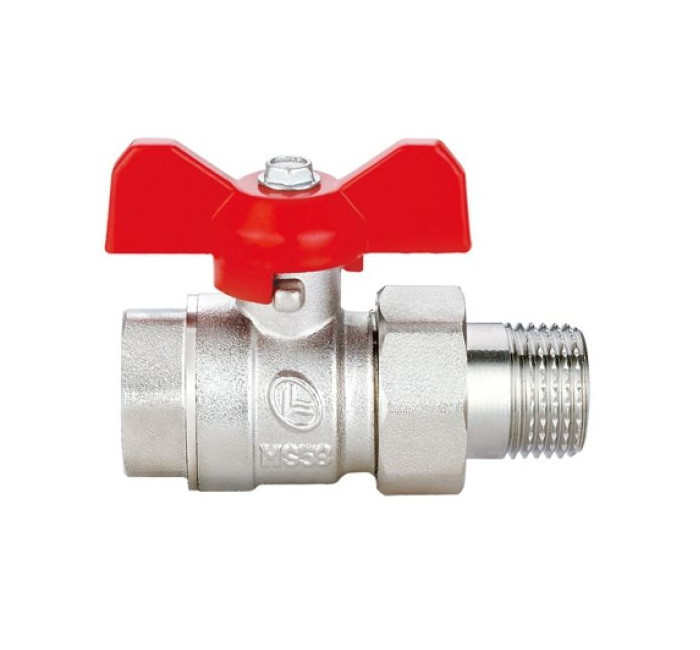 Кран кульової з американкою Duble-lin метелик 1/2" ВН (78-087)