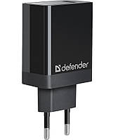 Зарядний пристрій 1xUSB 18W 2.1А QC 3.0 UPA-101 чорний Defender (83573)