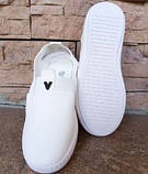 Мокасини для дівчинки білі і рожеві з сердечком 203-16, фото 2
