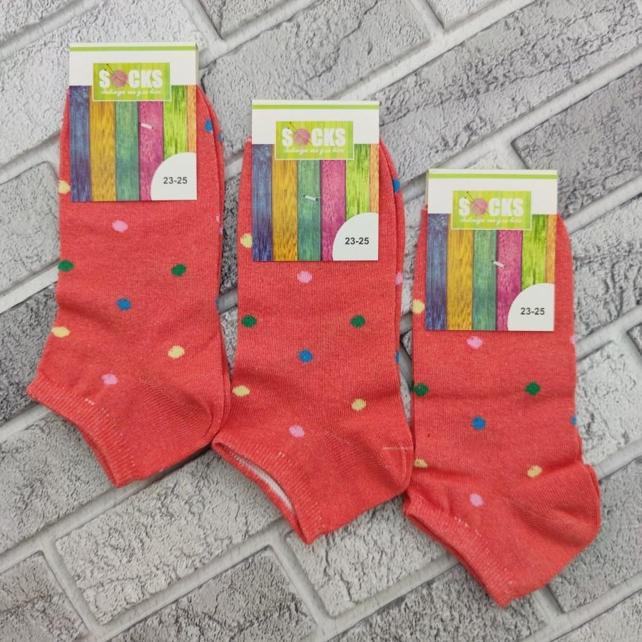 Шкарпетки жіночі короткі весна/осінь персикові горох р.23-25 ​​SOCKS 20025779, фото 1