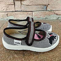 Мокасини WALDI в клітинку спереду собачка