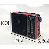 Радіоприймач GOLON RX-6121 FM/MW/SW, USB/microSD mp3, акумулятор Li-Ion, Dx2, золотий, фото 5