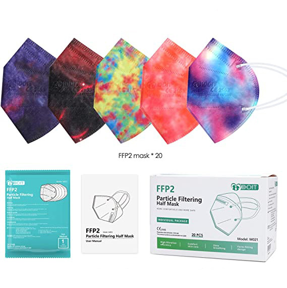 Маска для обличчя FFP2 NR, колір коричневий