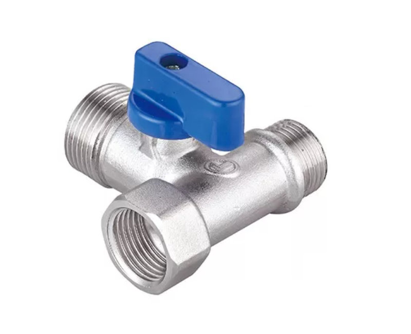 Кран шарової для сантехборів Duble-lin з ручкою 1/2" х 1/4" х 1/2" ВН (78-100)