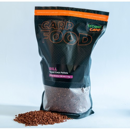 Пеллетс Технокарп Flavored Carp Pellets Krill 3mm 1kg, фото 1
