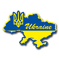 Наклейка автомобильная «Украина» 22x15 см (tab-0052)