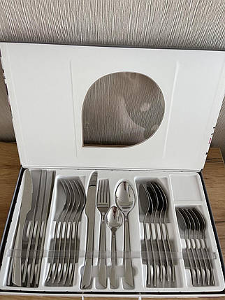 Набір столових приладів Kamille з нержавіючої сталі 24 предмета KM-5200S, фото 1