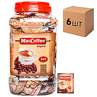 Ящик растворимого кофе MacCoffee 3в1 Oridginal Банка 160 шт (в ящике 6 шт. банок)