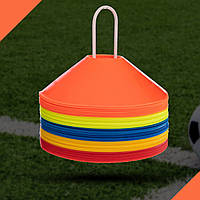 Фішки пластикові для розмітки футбольного поля У наборі 50 шт Металева основа (A/S)