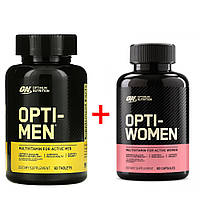 Комплект витамины Optimum Nutrition Opti-Men (90 таб) + Opti-Women (60 капс) (912553)