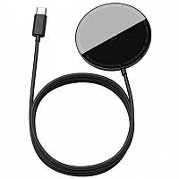 Беспроводное зарядное устройство Baseus Simple Mini Magnetic with Type-C cable 1.5m 15W WXJK-F01 Black