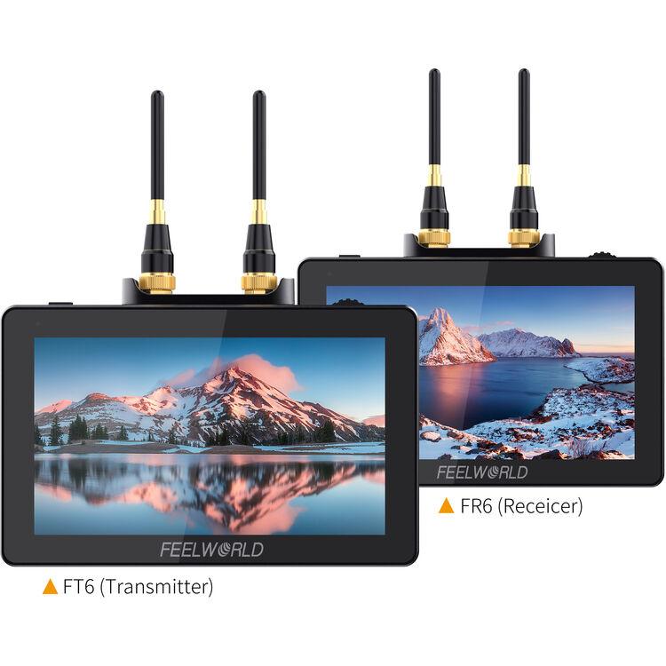 Накамерний монітор FeelWorld Two 5.5" On-Camera Monitors with Wireless Transmitter&Receiver System (FT6 +FR6)