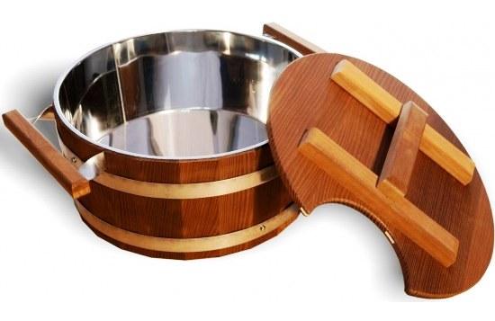 Запарник термодерево з нержавііючою вставкою 15 л для сауни бані., фото 1