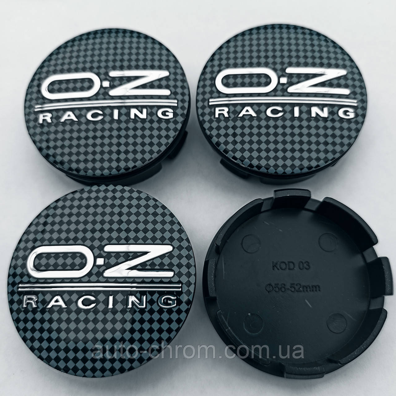 Ковпачки в диски OZ Racing 52-56 мм карбон, фото 1