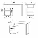 Стіл MebelProff Лофт-2, письмовий стіл loft, комп'ютерний стіл loft, фото 9