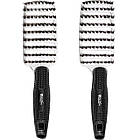 Щітка для волосся масажна продувнаяSalon Professional з ворсом вигнута  0076B, фото 3
