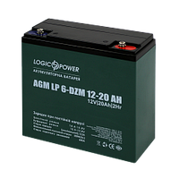 Аккумулятор тяговый свинцово-кислотный AGM LogicPower LP 6-DZM-20 Ah