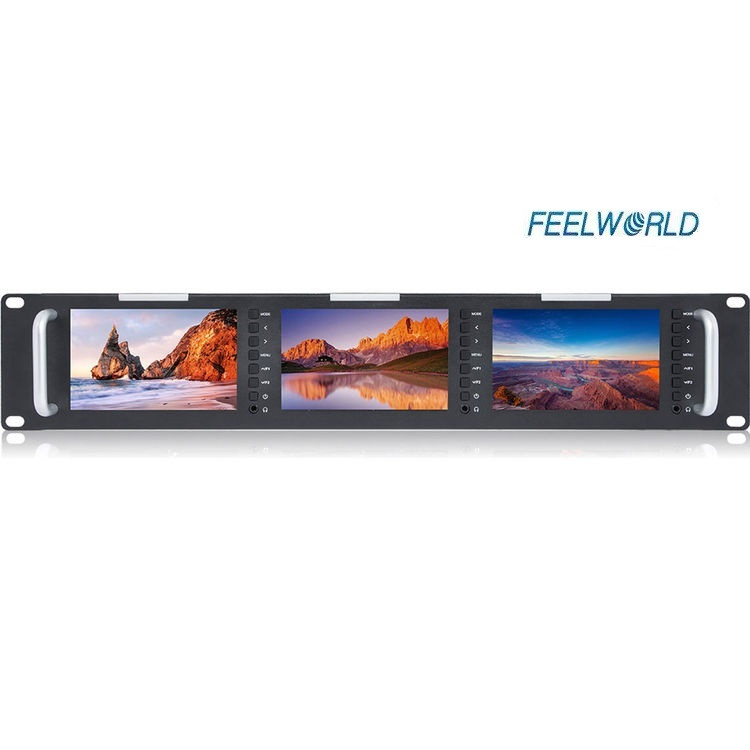 Монітор FeelWorld T51 Triple 5" 2 RU 3G-SDI/HDMI Rackmount Monitor (T51)
