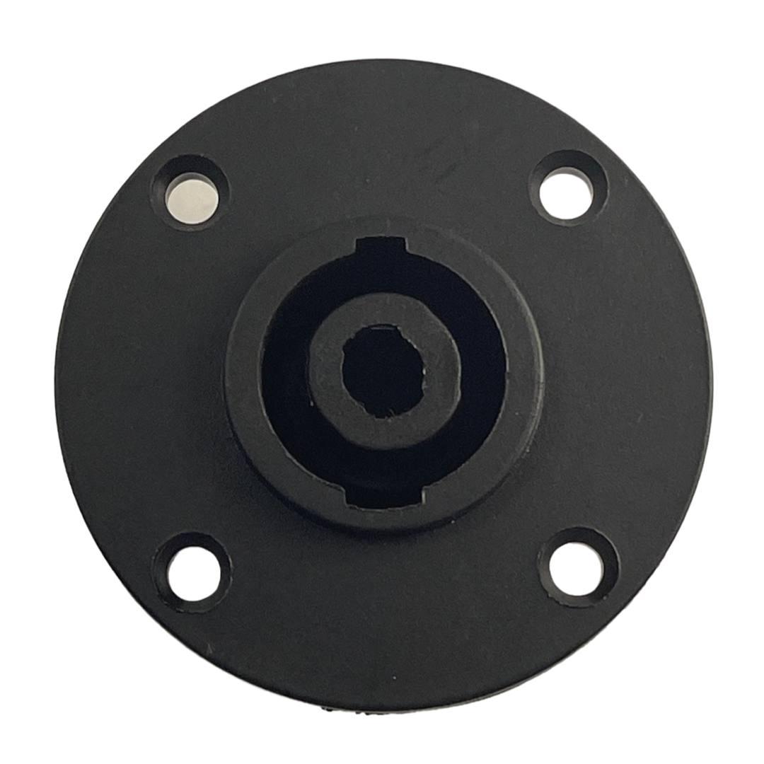 Гніздо аудіо SPEAKON 4pin, монтаж на корпус, кругла рамка