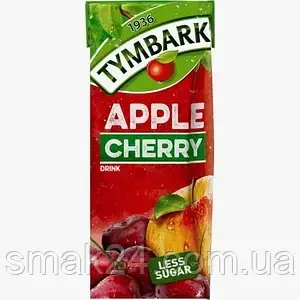 Сік Яблуко-Вишня зі зниженим вмістом цукру TYMBARK APPLE CHERRY Less Sugar 200 мл Польща