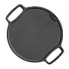 Плато двостороннє чавунне кругле гриль Ø 360 мм (сковорода-гриль, пікнік) U36G, фото 2